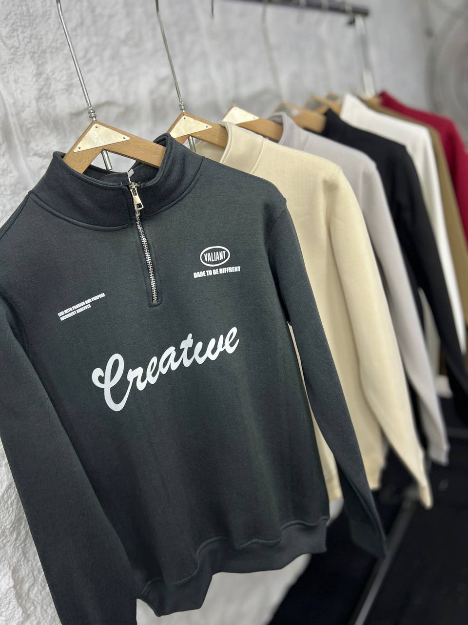 Printed Half-Zip T-Shirt