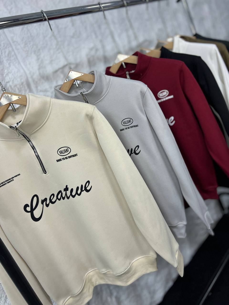 Printed Half-Zip T-Shirt