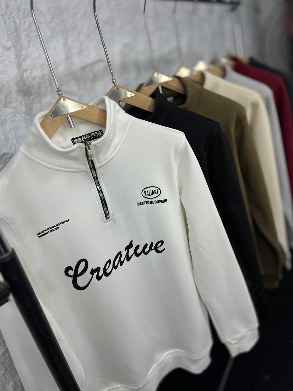 Printed Half-Zip T-Shirt