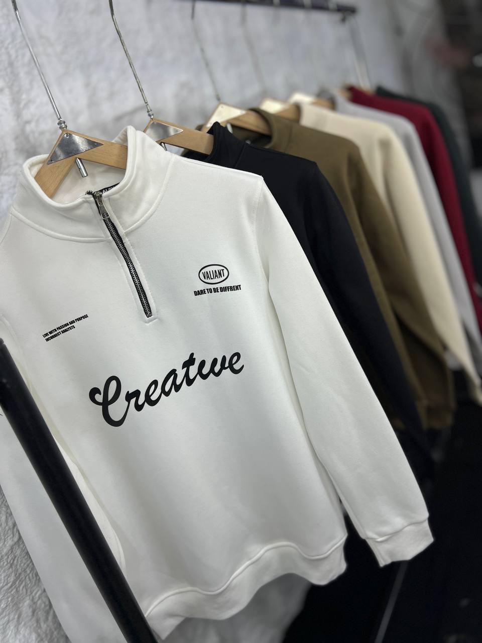 Printed Half-Zip T-Shirt